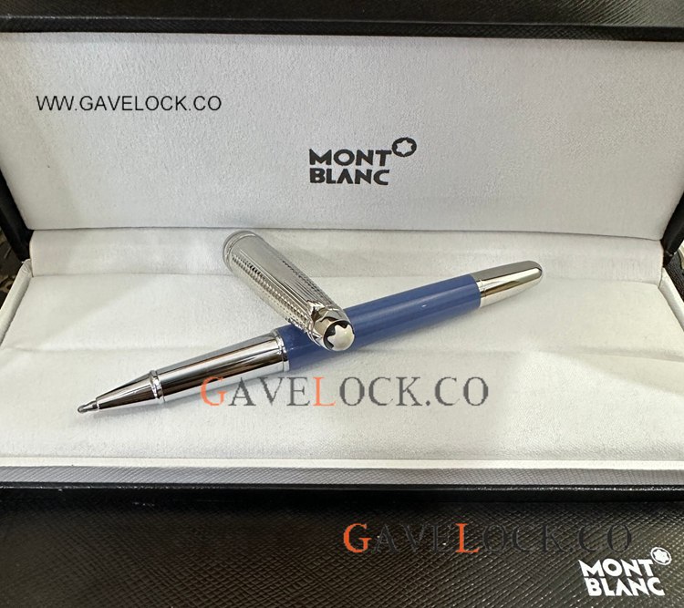 New Arrival! Mont blanc Glacier Blue Meisterstuck Rollerball Slim size New Arrival! Mont blanc Glacier Blue Meisterstuck Rollerball Slim size